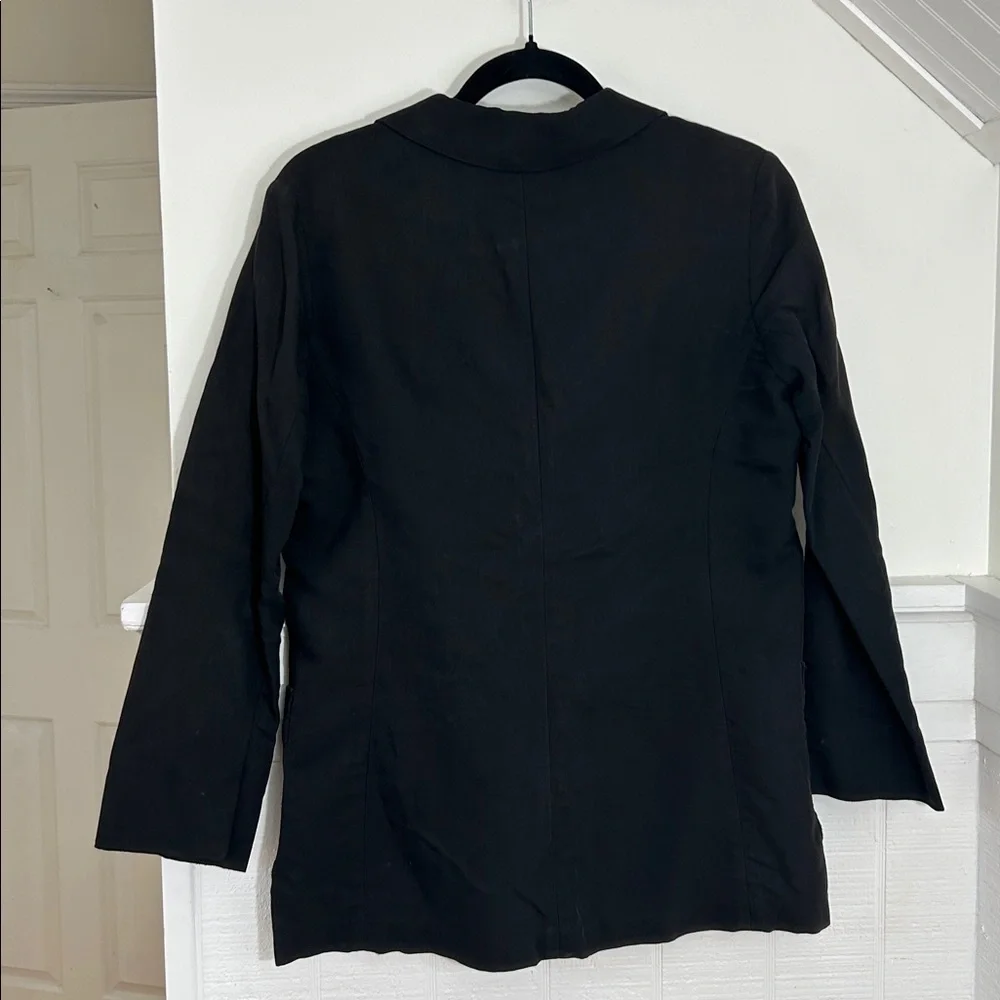 Apiece Apart Black Cotton Viscose One Button Blazer size 6 - Picture 6 of 12